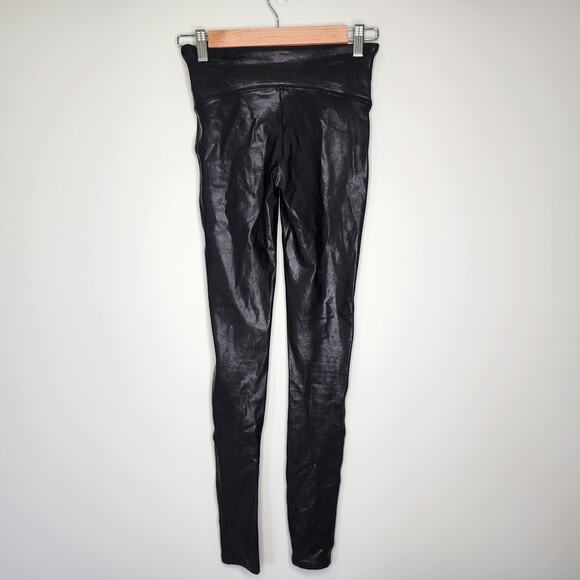 Spanx Faux Leather Leggings Black Small - Picture 5 of 7
